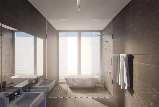 Modern bathroom interior visualization